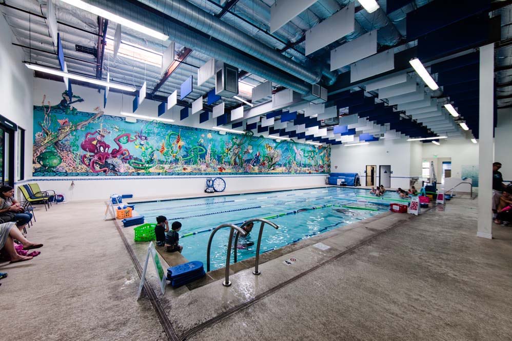 Australian Swim School: Teaching pool and mural
