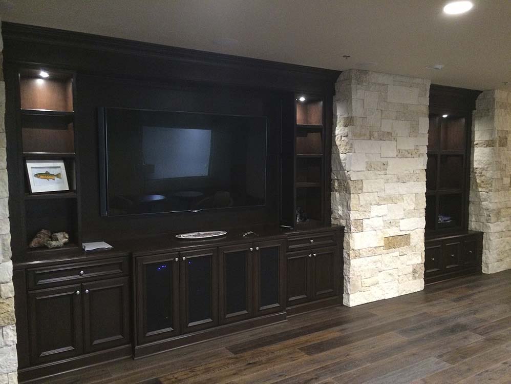 Executive Office Suite: Media wall cabinetry